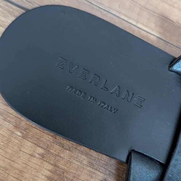 EVERLANE Leather Sandal Day slide Black 7.5 Shoes - Picture 6 of 7